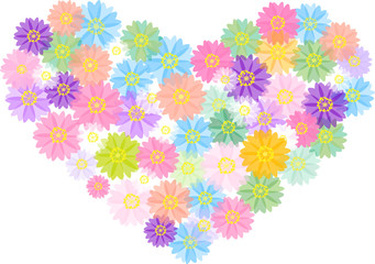 花々　ハート