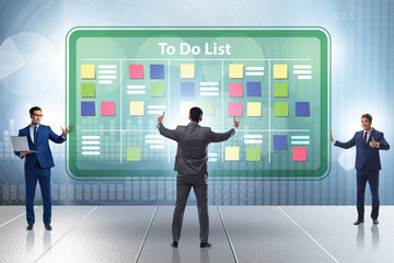 Concept of to do list with businessman