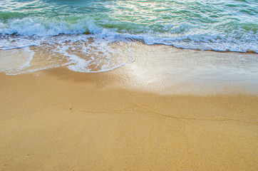 Fototapeta na wymiar Sea waves and beautiful beaches