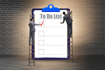 Concept of to do list with businessman