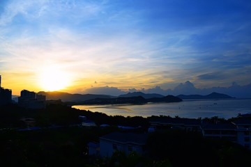 Obraz premium Dadonghai Bay, Sanya, China, Hainan at dawn