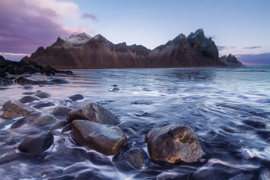 Morgenstimmung in Stokksnes, Island