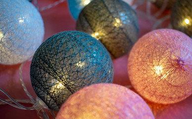 Christmas lights illuminate the holiday.