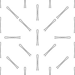 Hair Pin Icon Seamless Pattern, Hair Bobby Pin Icon, Bobby Pin Icon