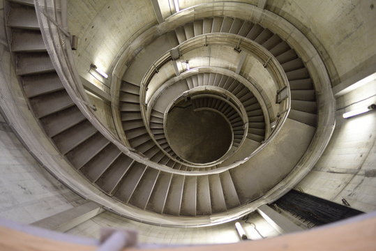A picture of a spiral staircase