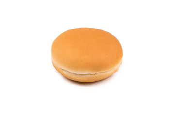 Burger bread isolated on white background.