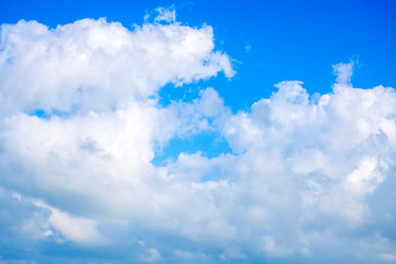 Sky and clouds with a beautiful light in the morning
