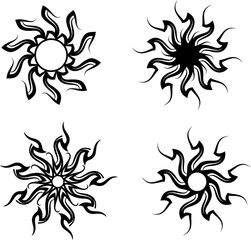 Tribal Tattoo Sun Design