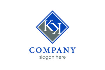 Fototapeta premium letter KK concept for initials logo template ready to use