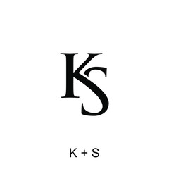 letter K and S concept for initials logo template ready to use