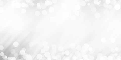 white and gray Christmas light with snowflake bokeh background, Winter backdrop wallpaper.