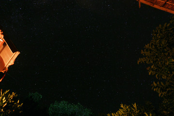 Obraz na płótnie Canvas Stars In The Sky. AT THE MOUNTAIN