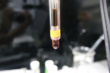 Close-up view of pH meter, a device for measuring pH n a chemical laboratory