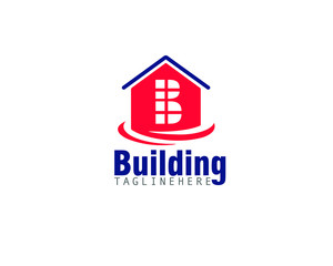 Building Initial Letter B Logo Design template