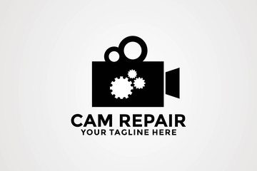 Cam video repair , gear video logo template