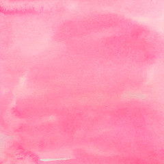Trendy watercolor texture. Vector watercolor background. Bright pink painting.