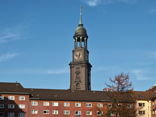 Famous cathedral of Hamburg named Michel