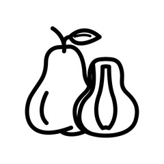 Pear Fruit Icon Vector