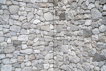 Natural rock stone wall