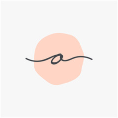 Letter O handwriting with circle concept. handwriting logo of initial signature, wedding, fashion, jewelry, boutique, and botanical with creative template for any company or business - vector