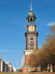 Famous cathedral of Hamburg named Michel