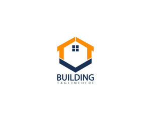 Initial letter T Building logo design template