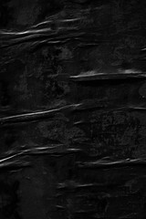 Dark black paper background creased crumpled blank posters old torn ripped surface grunge textures...