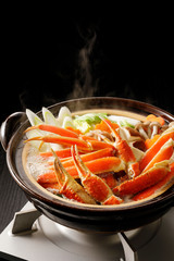 カニ鍋　Japanese style crab hot pot