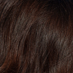 Naklejka premium dark brown hair full frame, texture