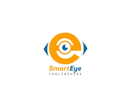 Smart Eye Logo Design Template Vector.