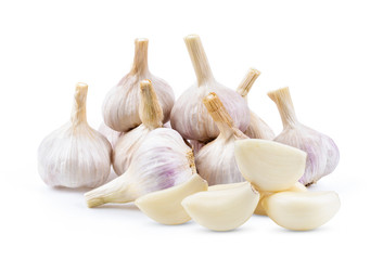 Garlic isolated on white background