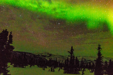 Naklejka na ściany i meble Aurora Borealis, Chena Springs, Alaska