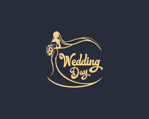Wedding Day Logo Design Template Vecto