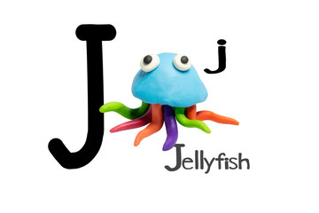 Cartoon characters, Jellyfish isolated on white background.