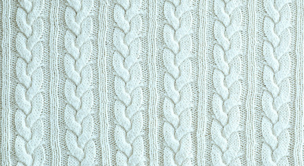 White knitted texture as background