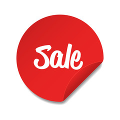 special offer sale promo marketing holiday shopping concept red discount sticker symbol for advertising campaign in retail vector illustration