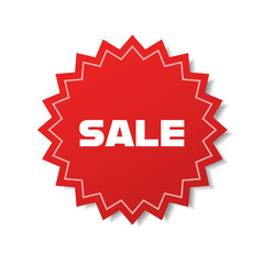 special offer sale promo marketing holiday shopping concept red discount sticker symbol for advertising campaign in retail vector illustration