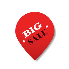 special offer big sale tag promo marketing holiday shopping black friday concept red discount sticker symbol for advertising campaign in retail vector illustration