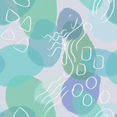 Seamless pattern with colorful watercolor stains.