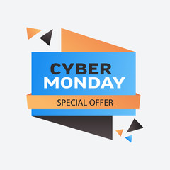 Cyber Monday big sale sticker advertisement special