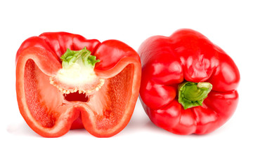 Sweet pepper on white background
