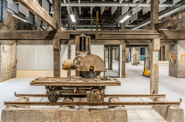 Interior of a former factory that has been restored.