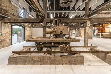 Interior of a former factory that has been restored.