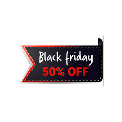 black friday sticker or discount badge holiday shopping concept big sale label advertising campaign vector illustration
