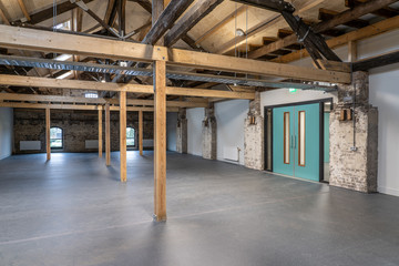 Fototapeta premium Interior of a former factory that has been restored.