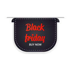 black friday sticker or discount badge holiday shopping concept big sale label advertising campaign vector illustration