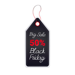 black friday price tag discount badge holiday shopping concept big sale label advertising campaign vector illustration