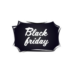 black friday sticker discount badge holiday shopping concept big sale label advertising campaign vector illustration