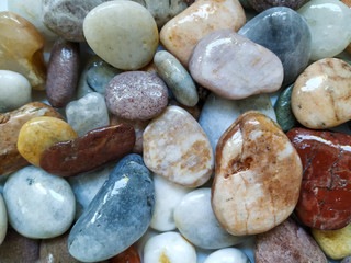 Background of bright colored stones