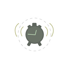 Alarm clock colorful vector flat icon